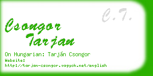 csongor tarjan business card